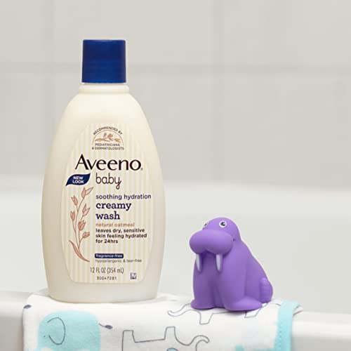 Aveeno Baby Soothing Hydration Creamy Body Wash with Natural Oatmeal, Baby Bath Wash for Dry & Sensitive Skin, Hypoallergenic, Fragrance-, Paraben- & Tear-Free Formula, 8 fl. oz - Image 5